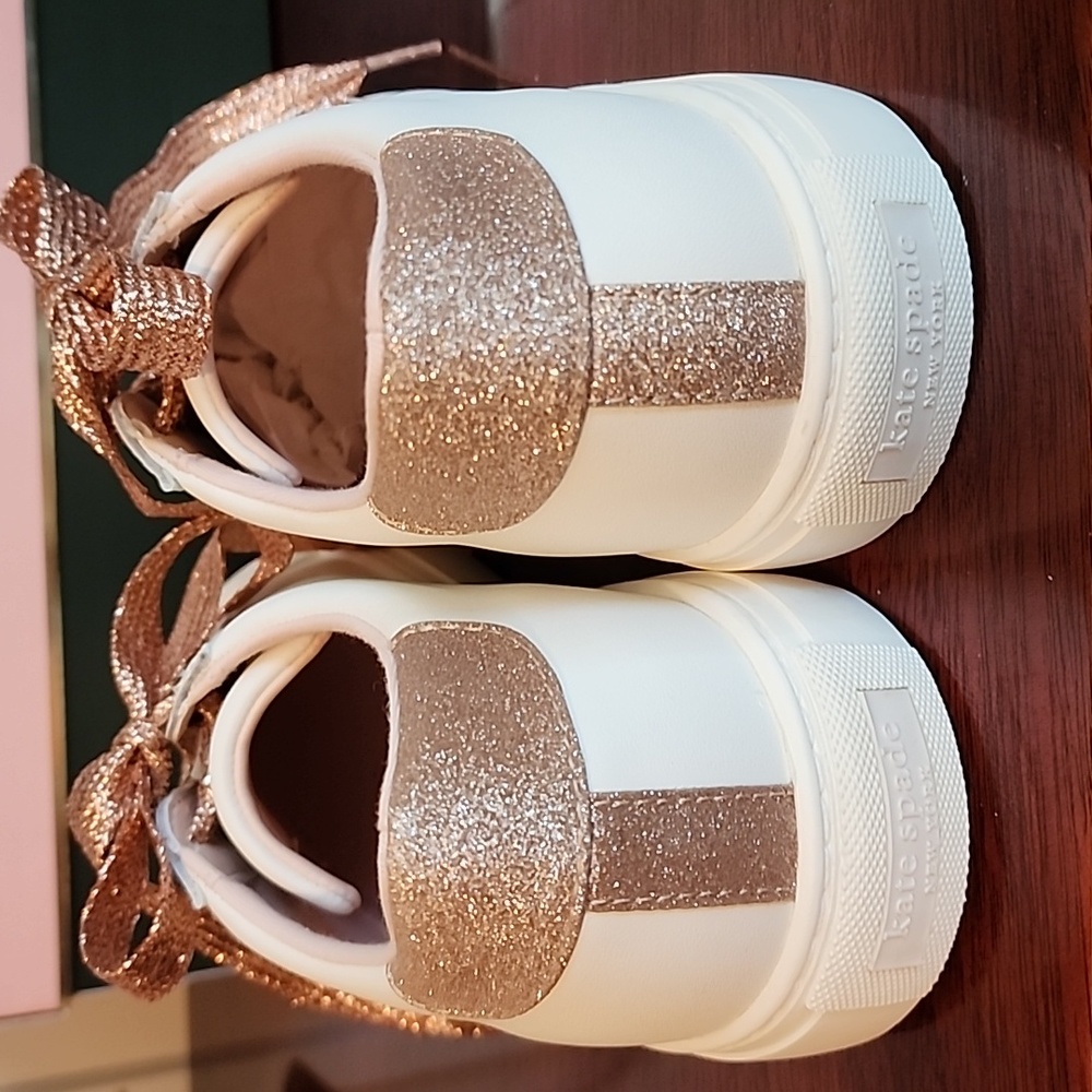 NEW Kate Spade Glitz rose gold sneakers 10B - Picture 3 of 7